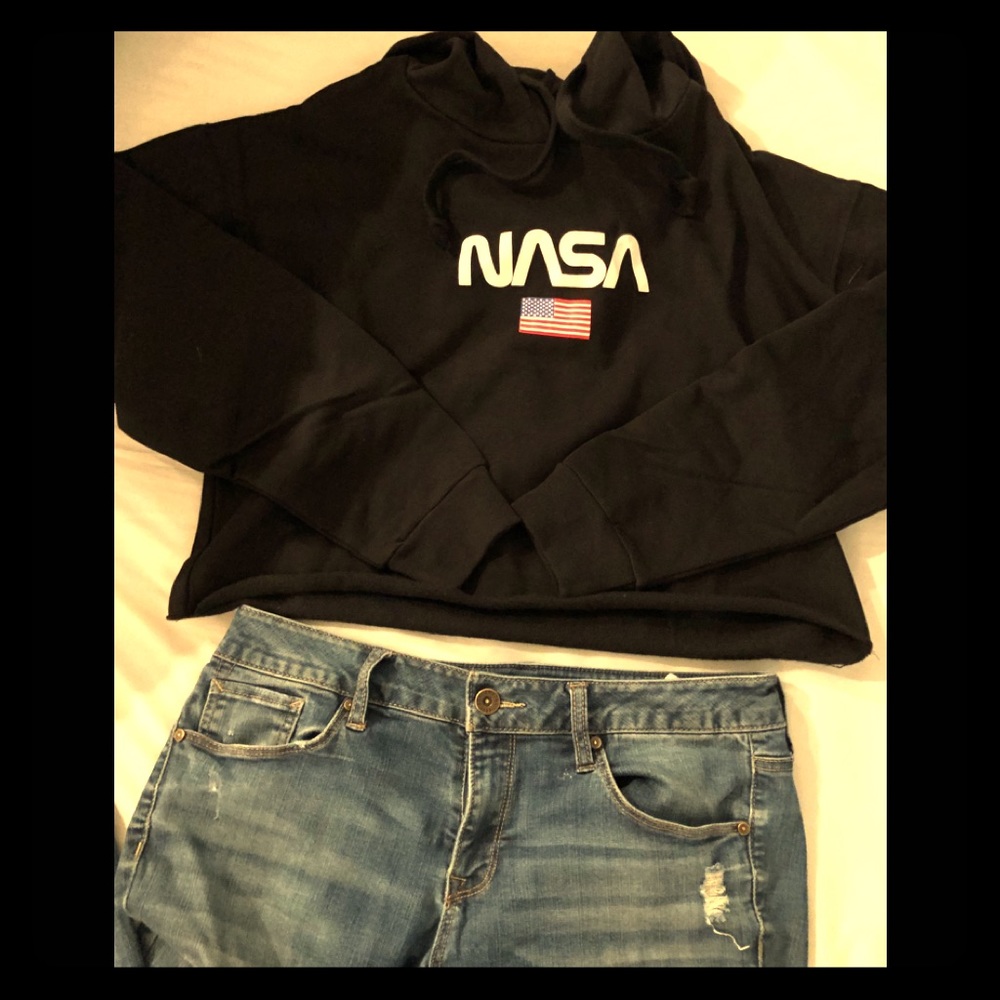 NASA Crop Hoodie